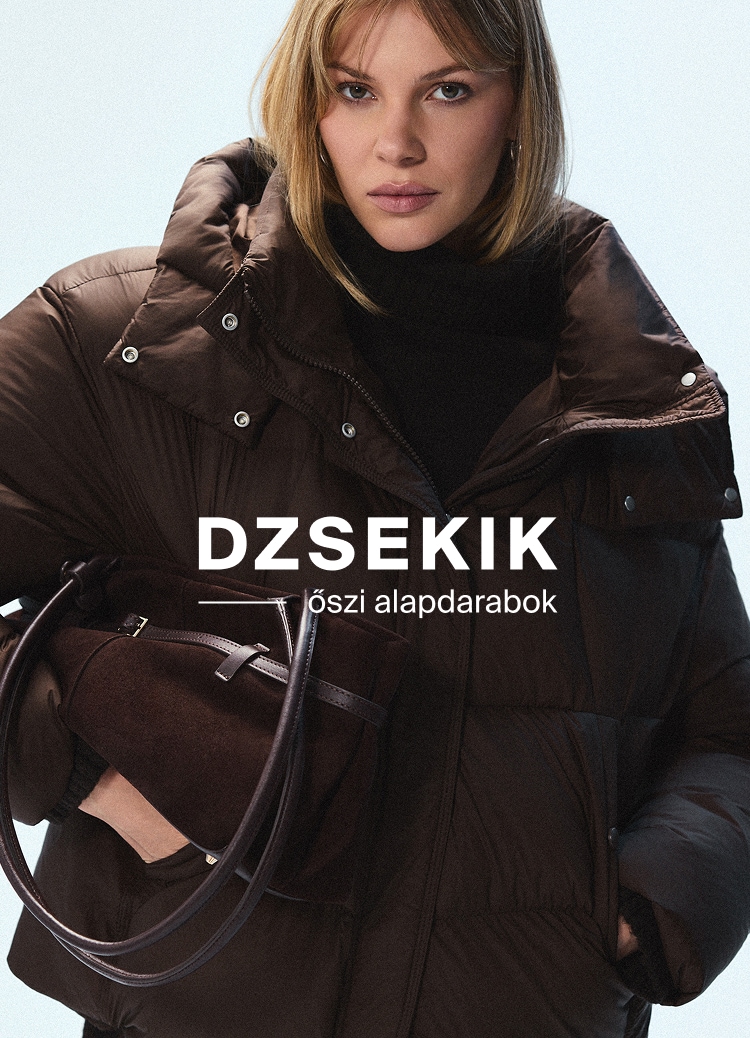Női őszi alapdarabok kollekciója steppelt kabáttal és táskával elegáns, hétköznapi viselethez